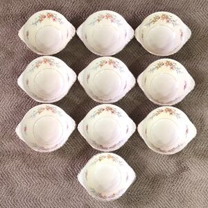 10 Homer Laughlin Eggshell Nautilus Ferndale 40's Lug Soup Cereal Dessert Bowls